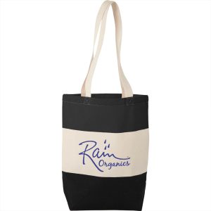 8oz Cotton Canvas Color Block Tote