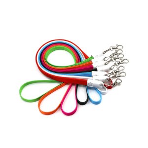 3-in-1 Polyester Charging Cable Lanyard